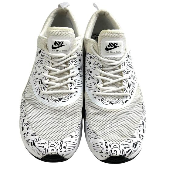 NIKE Air Max Thea Comic LTD Trainers Shoes Doodle Cartoon White 599408-103 US 7 - Picture 1 of 15
